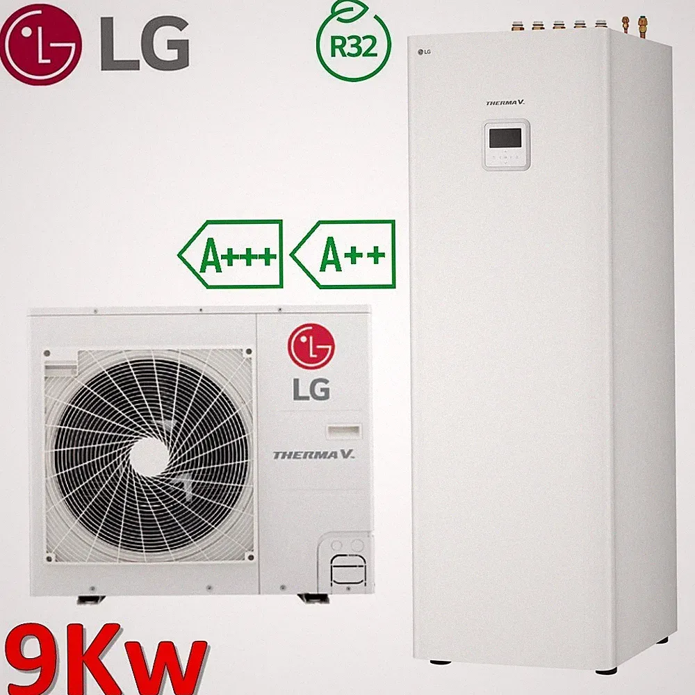 3S LUFT-WASSER-WÄRMEPUMPE 9KW LG THERMA V SPLIT INTEGRIERTER WARMWASSERSPEICHER
