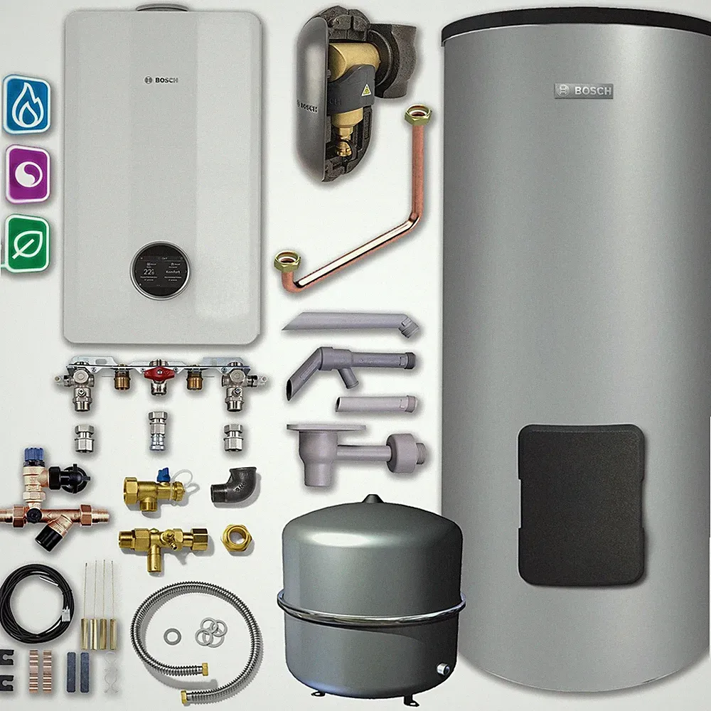 Bosch Compress Hybrid 5800iG Wärmepumpen-Hybridpaket 17 kW 7739624548 180L