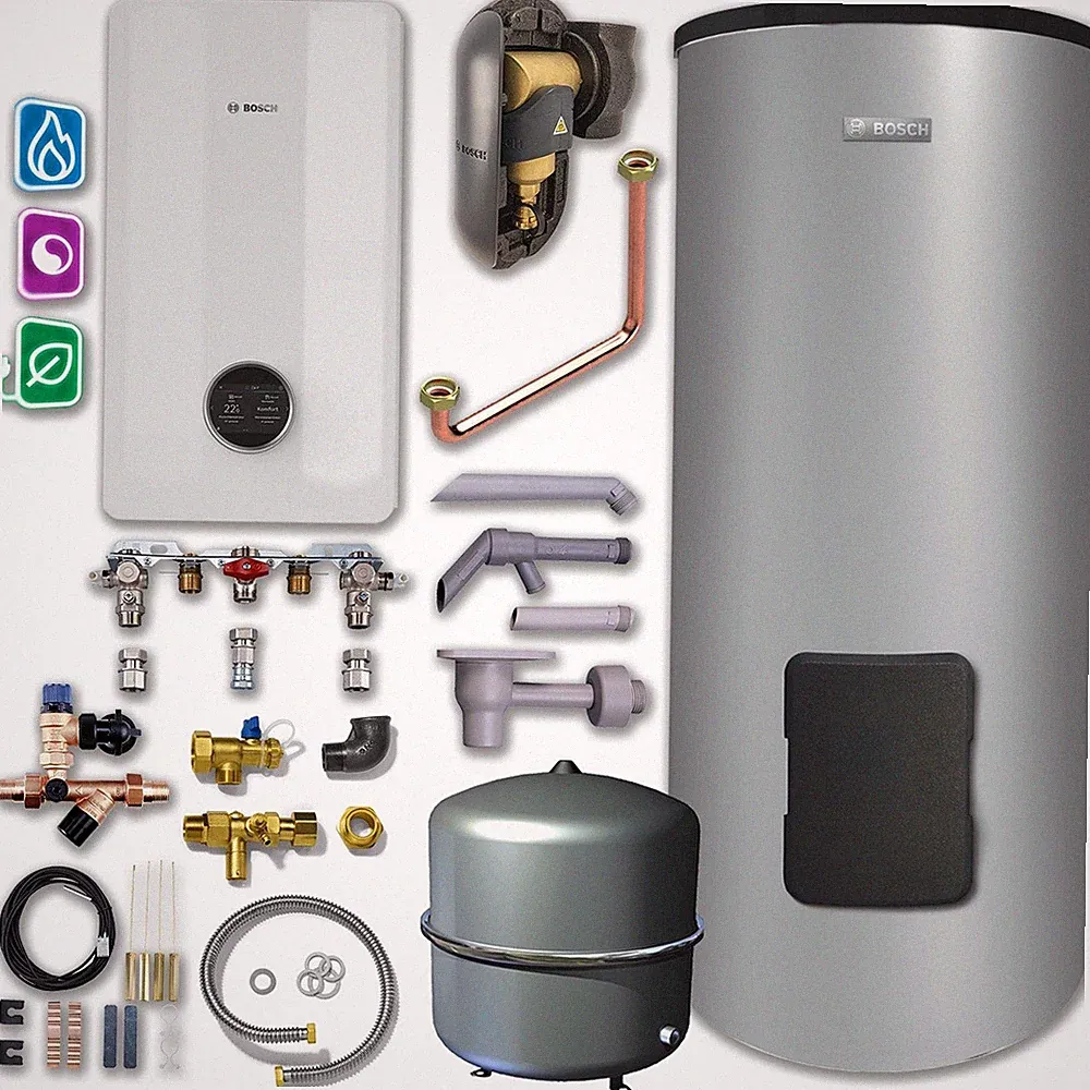 Bosch Compress Hybrid 5800iG Wärmepumpen-Hybridpaket 30 kW 7739624825 180L