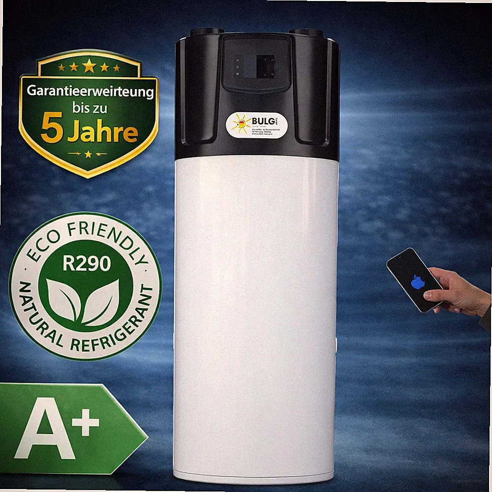 BULG AquaHeat Pro 200L R290 Brauchwasser Warmwasser Wärmepumpe mit Wärmetauscher