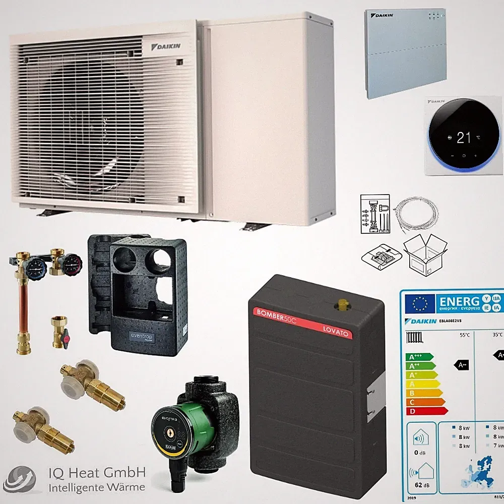 Daikin Hybrid Paket Luft Wärmepumpe Altherma 3 M BG 8 E3V3 8 kW Puffer Regelung