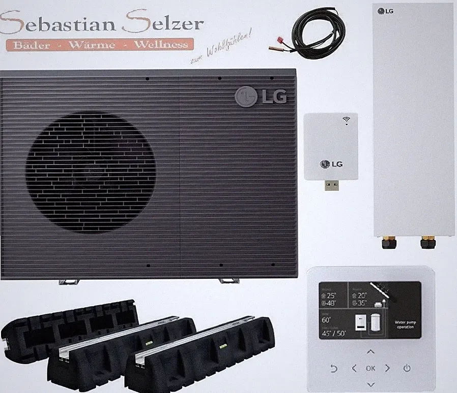 LG Luft Wasser Wärmepumpe Therma V S2, R32, 5-16kW, Reglung, Zusatzheizung, Wifi
