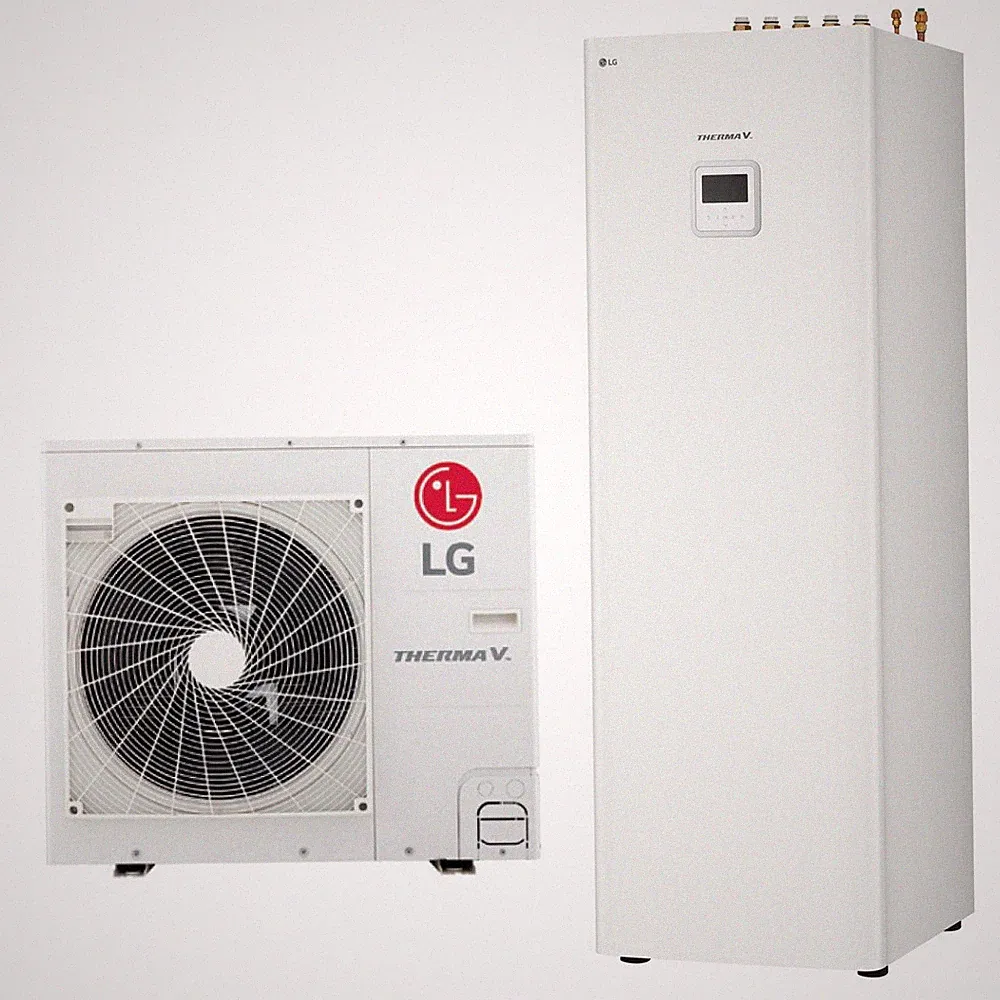 LUFT-WASSER-WÄRMEPUMPE 9KW LG THERMA V SPLIT INTEGRIERTER WARMWASSERSPEICHER