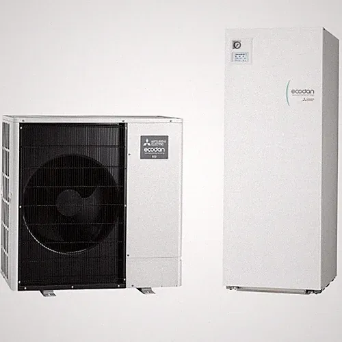 Mitsubishi Zubadan 10kW Wärmepumpen-Set Warmwasser Speichermodul Split Heizen/Kü