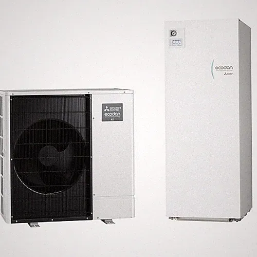 Mitsubishi Zubadan 12kW Wärmepumpen-Set Warmwasser Speichermodul Split Heizen/Kü
