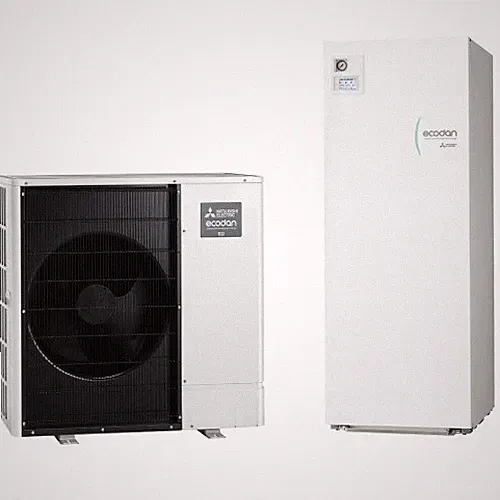 Mitsubishi Zubadan 6kW Wärmepumpen-Set Warmwasser Speichermodul Split Heizen/Küh