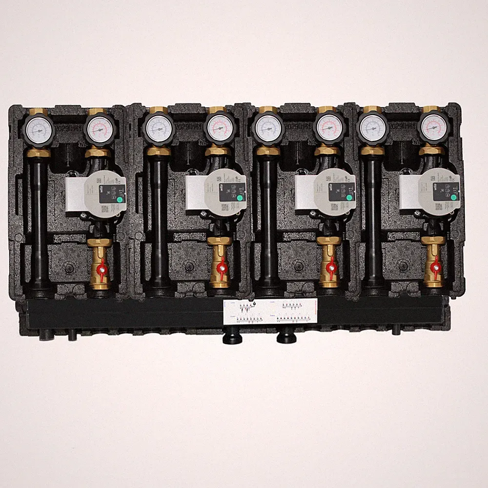 Modulverteiler Pumpengruppe 4-fach 4x ungemischter Heizkreis Heizkreisset Wilo