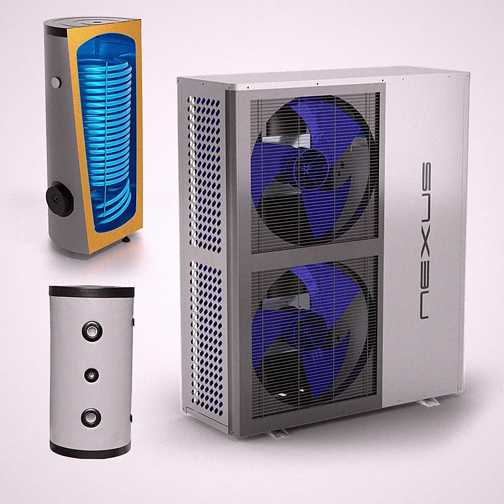 Monoblock Wärmepumpe 18kW Sunex NEXUS M18 EVI Set mit 300 L Warmwasser und 100 L