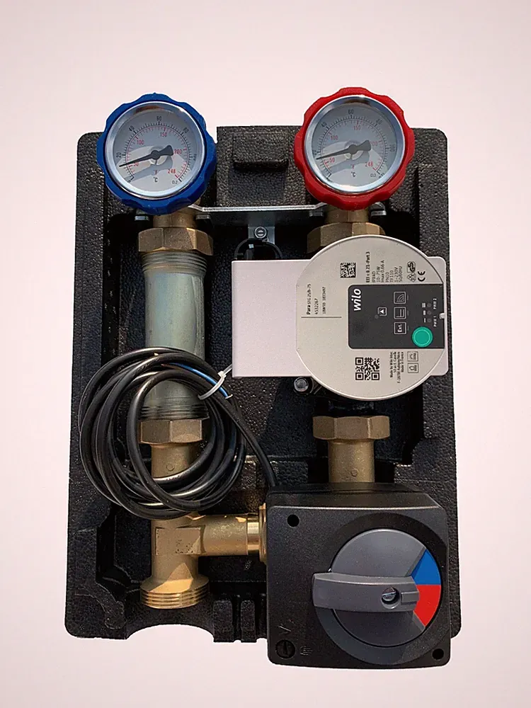 Pumpengruppe 1" / DN25 inkl. Wilo Yonos PARA 25/8,75 + Mischer + Mischermotor
