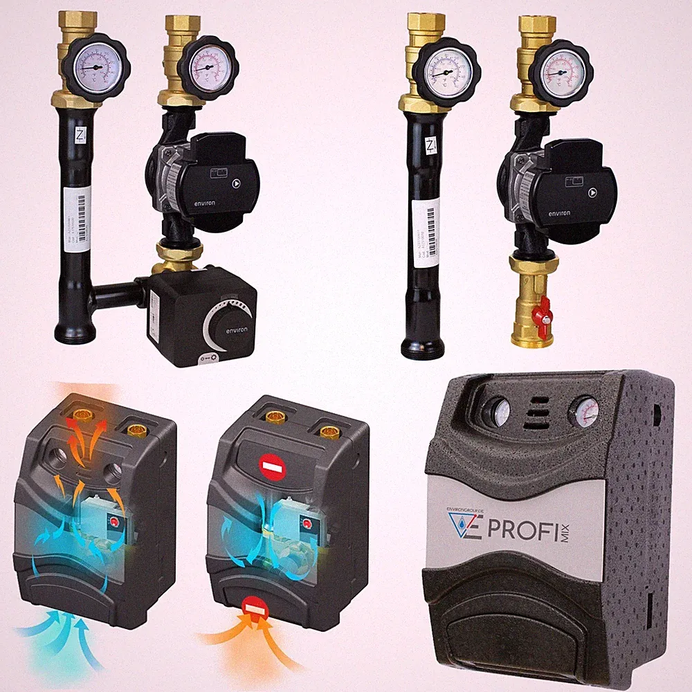 Pumpengruppe mit/ohne Mischer Pumpe wählbar Heizkreisset Pumpenstation Wilo