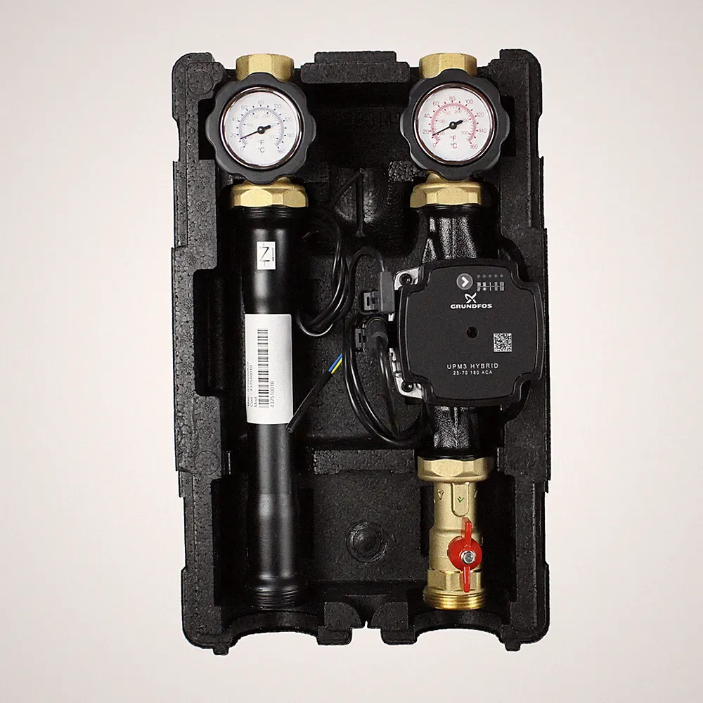Pumpengruppe ungemischt DN25 mit Hocheffizienzpumpe Grundfos UPM3 Hybrid 25/7